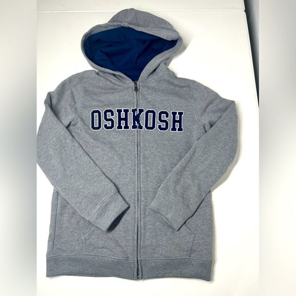 OshKosh B’Gosh Boys Hoodie Zip Up Size 14 Gray - Picture 1 of 7